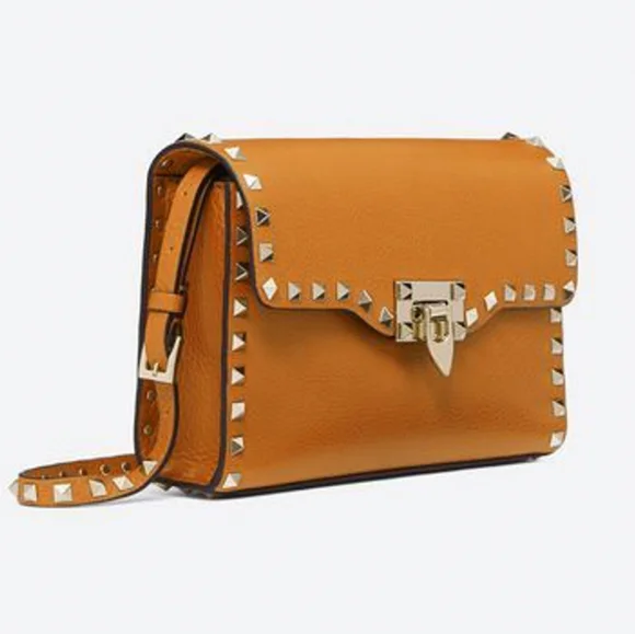 SOLD-💜Host Pick💜BWT Valentino Garavani ROCKSTUD GRAINY CALFSKIN CROSSBODY BAG - Picture 2 of 14